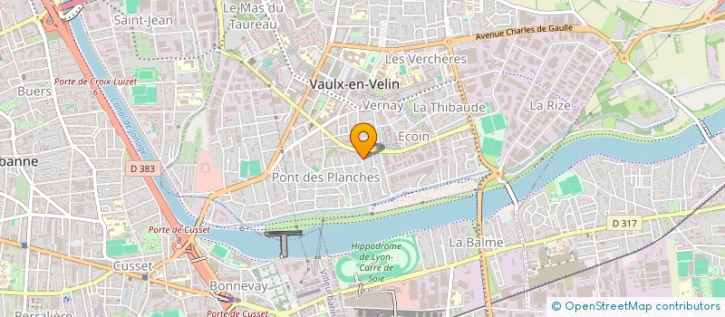 localisation de l'entreprise M B P à VAULX-EN-VELIN