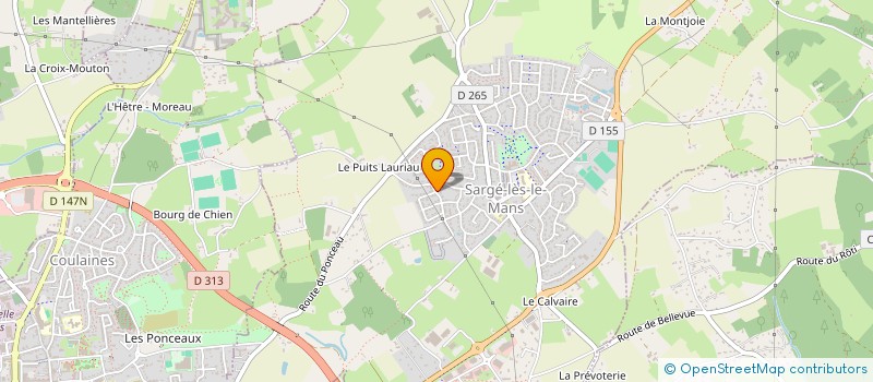 localisation de l'entreprise M.B.P.  COULAINES