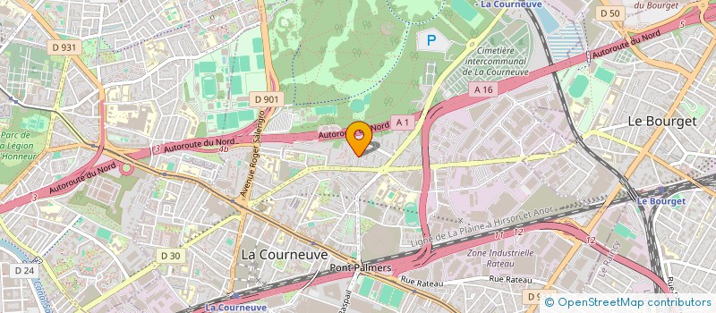 localisation de l'entreprise M.B.P à LA COURNEUVE