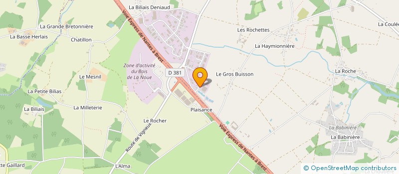 localisation de l'entreprise M.B.P. - MARKETING AND BUSINESS PRODUCTS à VIGNEUX-DE-BRETAGNE