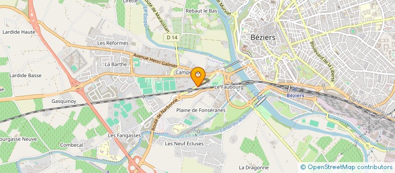 localisation de l'entreprise M&B PAYSAGES CONCEPT  BEZIERS