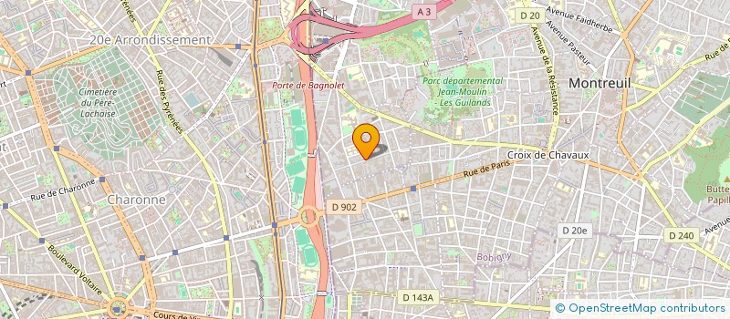 localisation de l'entreprise M.B.R.E à BAGNOLET