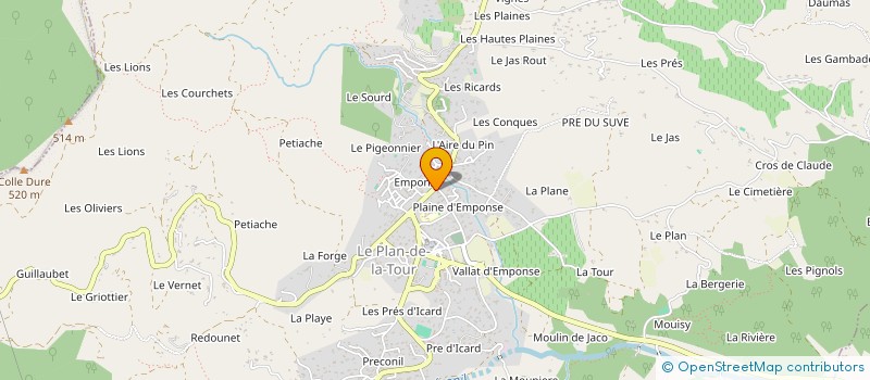 localisation de l'entreprise M&B SERVICES CARRELAGES à LE PLAN-DE-LA-TOUR