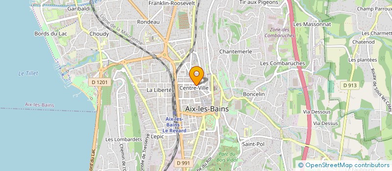 localisation de l'entreprise M.B.T. à AIX-LES-BAINS