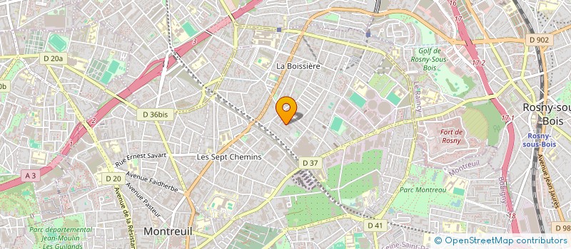 localisation de l'entreprise M.B.T.A à MONTREUIL