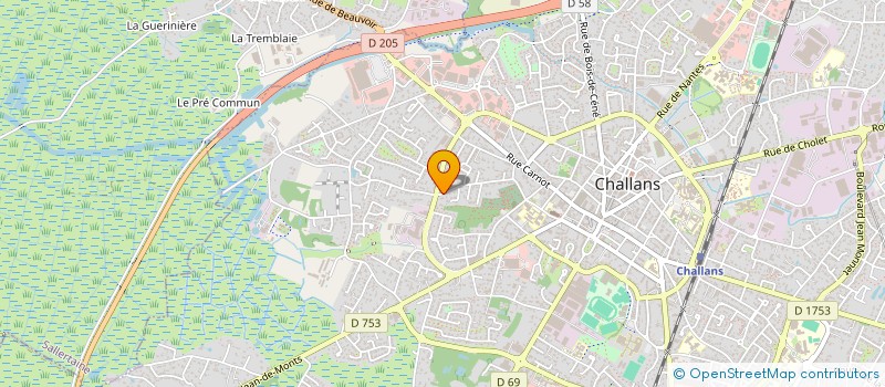 localisation de l'entreprise M&B VOLTAIRE à CHALLANS