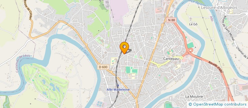 localisation de l'entreprise M BAT à ALBI