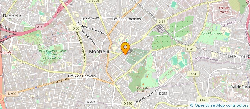 localisation de l'entreprise M BUILDING à MONTREUIL