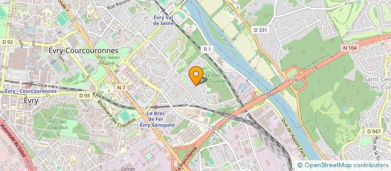 localisation de l'entreprise M C 3 à EVRY-COURCOURONNES