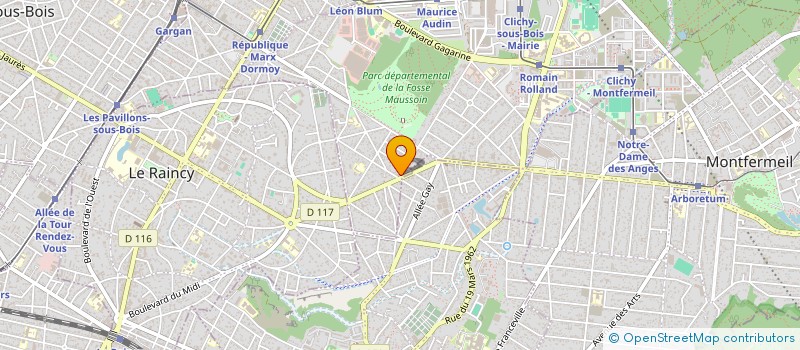 localisation de l'entreprise M.C. à CLICHY-SOUS-BOIS