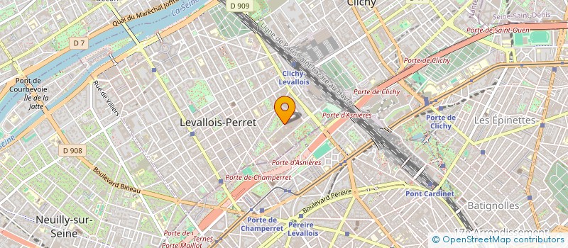 localisation de l'entreprise M.C.A. à LEVALLOIS-PERRET
