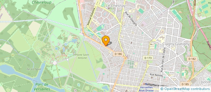 localisation de l'entreprise M C A  LE CHESNAY-ROCQUENCOURT