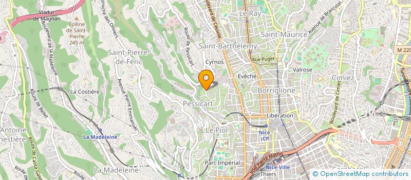 localisation de l'entreprise M.C.A.  NICE