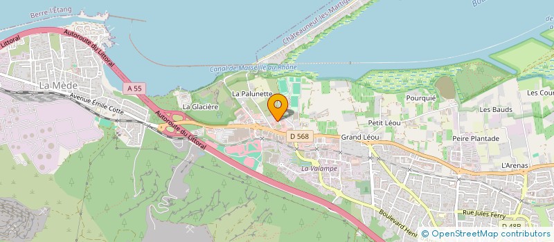 localisation de l'entreprise M.C.A. CONSTRUCTION  CHATEAUNEUF-LES-MARTIGUES