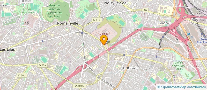 localisation de l'entreprise M.C.B. BATIMENT à ROMAINVILLE