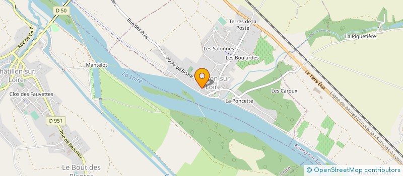 localisation de l'entreprise M.C.B.C.  OUSSON-SUR-LOIRE