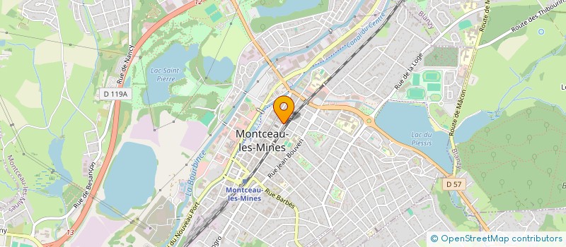 localisation de l'entreprise M.C.B.I.  MONTCEAU-LES-MINES