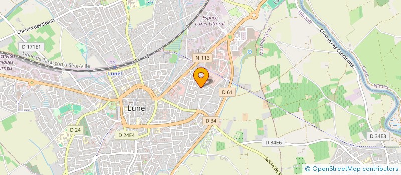 localisation de l'entreprise M C B M à LUNEL