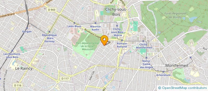 localisation de l'entreprise M.C.C. 18 MACONNERIE CONSTRUCTION CARRELAGE à CLICHY-SOUS-BOIS