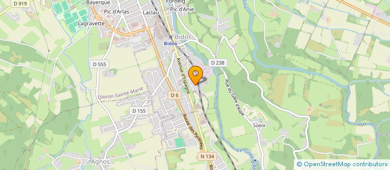 localisation de l'entreprise M.C.C.O à BIDOS