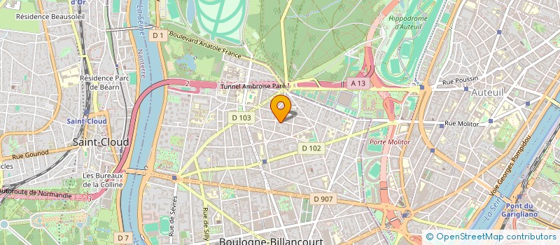 localisation de l'entreprise M.C.D.  BOULOGNE-BILLANCOURT