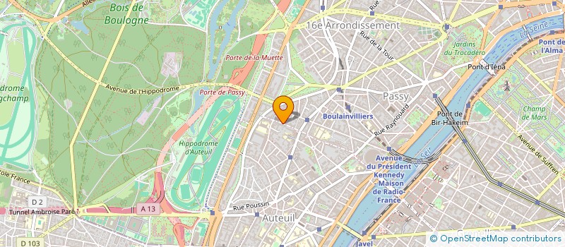 localisation de l'entreprise M.C.D.  BOULOGNE-BILLANCOURT