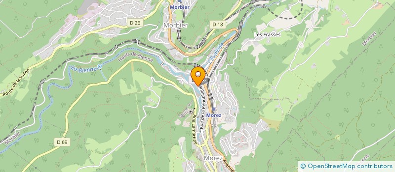localisation de l'entreprise M.C.D. LUNETTES JURA à HAUTS DE BIENNE