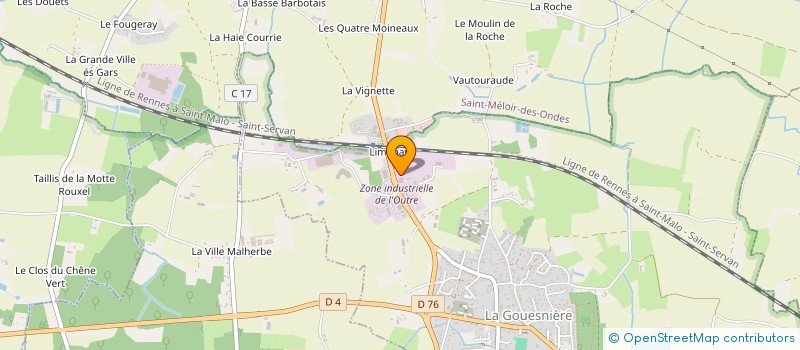 localisation de l'entreprise M.C.E. - MECANIQUE DE LA COTE D'EMERAUDE  LA GOUESNIERE