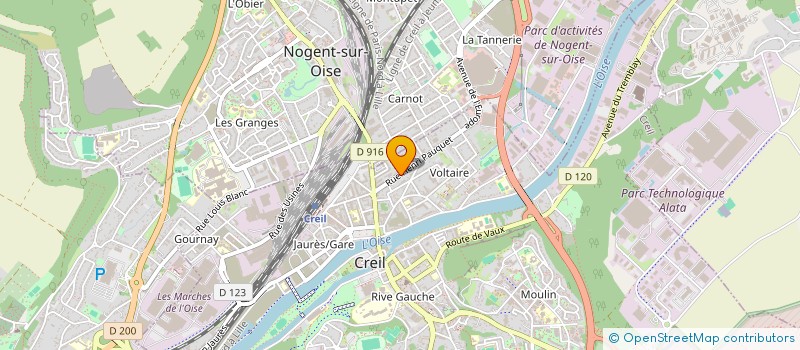 localisation de l'entreprise M. C. ET J.  CREIL