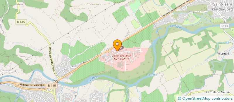 localisation de l'entreprise M.C.F.  VILLELONGUE-DE-LA-SALANQUE