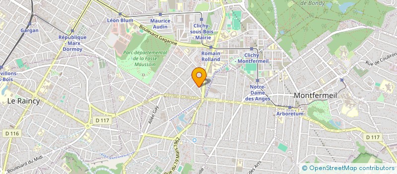 localisation de l'entreprise M.C.F à CLICHY-SOUS-BOIS