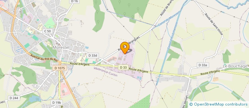 localisation de l'entreprise M C G  MORESTEL