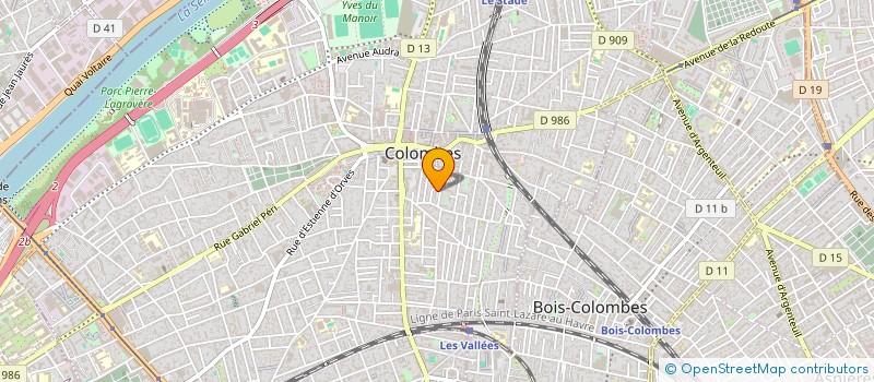 localisation de l'entreprise M C G A TRAVAUX BATIMENTS à COLOMBES