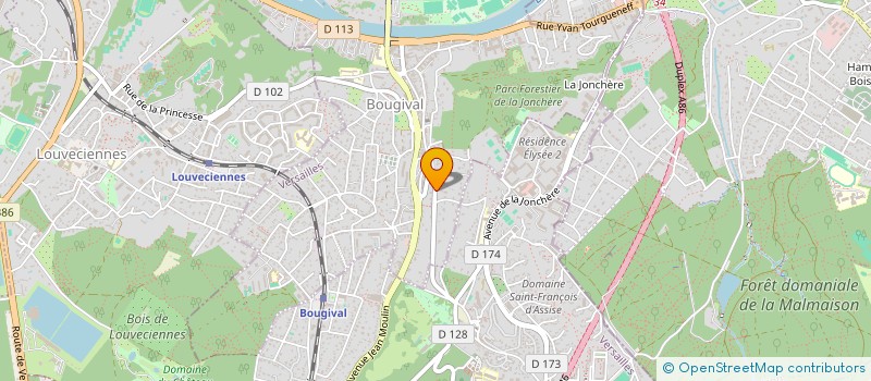 localisation de l'entreprise M.C.G. IMMOBILIER  BOUGIVAL