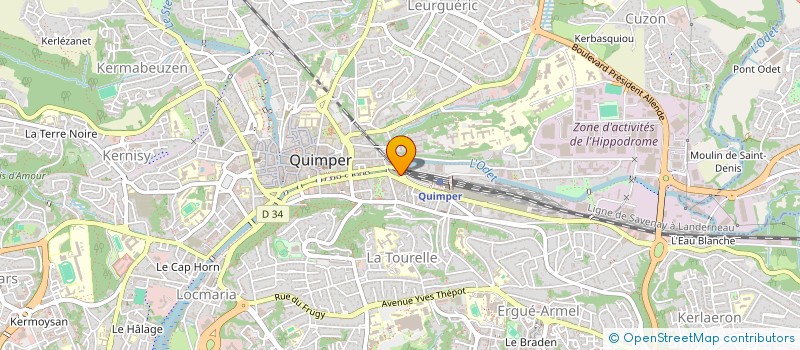 localisation de l'entreprise M.C.H. à QUIMPER