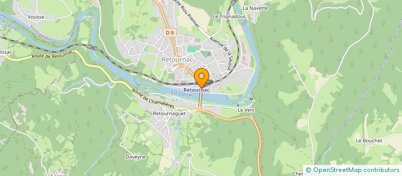 localisation de l'entreprise M.C. HOTELLERIE  RETOURNAC