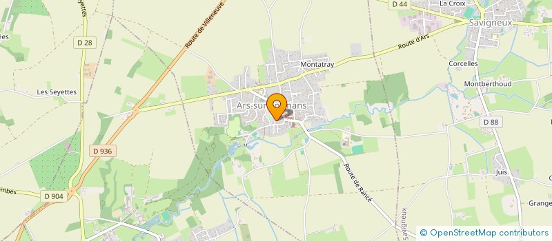 localisation de l'entreprise M.C INVEST  ARS-SUR-FORMANS