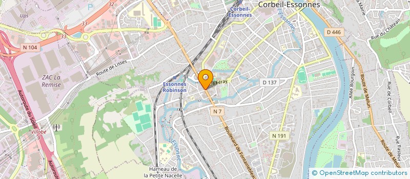 localisation de l'entreprise M C J à CORBEIL-ESSONNES