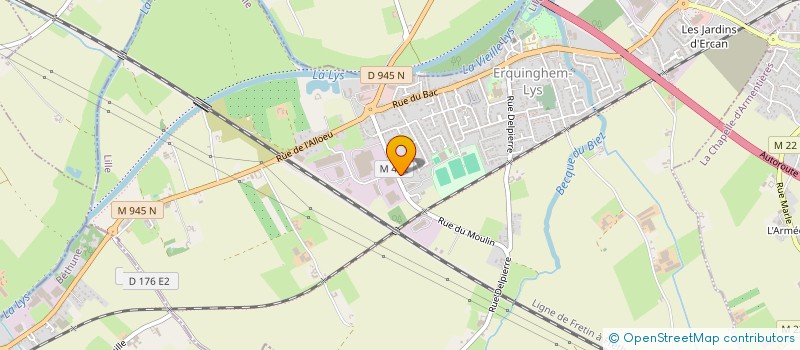 localisation de l'entreprise M.C.J  ERQUINGHEM-LYS