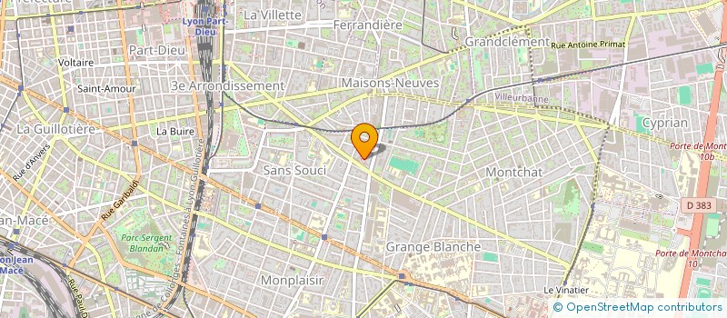 localisation de l'entreprise M.C.J.  LYON