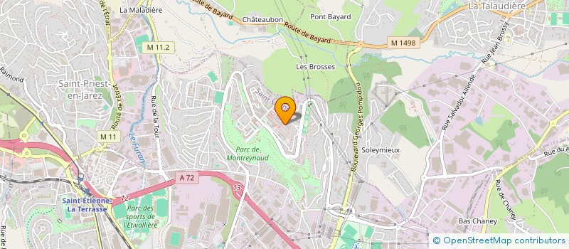 localisation de l'entreprise M.C.J. BATIMENT  SAINT-ETIENNE