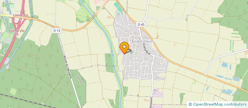 localisation de l'entreprise M.C.J.C.  ANDOLSHEIM