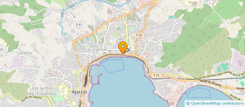 localisation de l'entreprise M.C.M. à AJACCIO