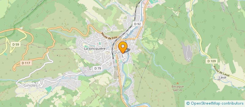localisation de l'entreprise M.C.M  QUILLAN