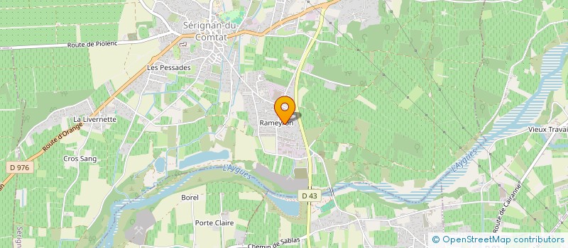 localisation de l'entreprise M.C.M. à SERIGNAN-DU-COMTAT