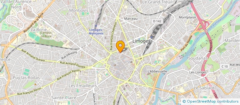 localisation de l'entreprise M.C.M à LIMOGES