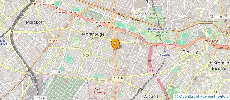 localisation de l'entreprise M.C.M.  MONTROUGE