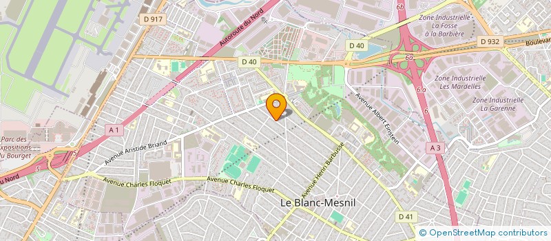 localisation de l'entreprise M C M  LE BLANC-MESNIL