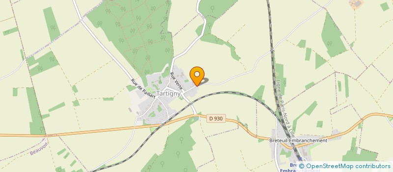 localisation de l'entreprise M.C.N.G.  TARTIGNY