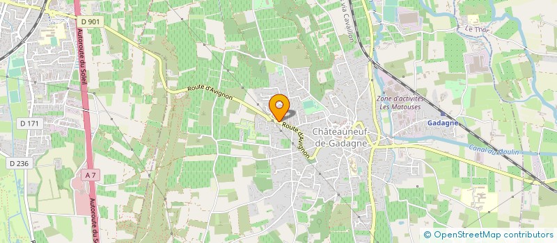 localisation de l'entreprise M.C.P.  CHATEAUNEUF-DE-GADAGNE